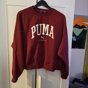 PUMA Women's Burgundy Crew Neck Sweater